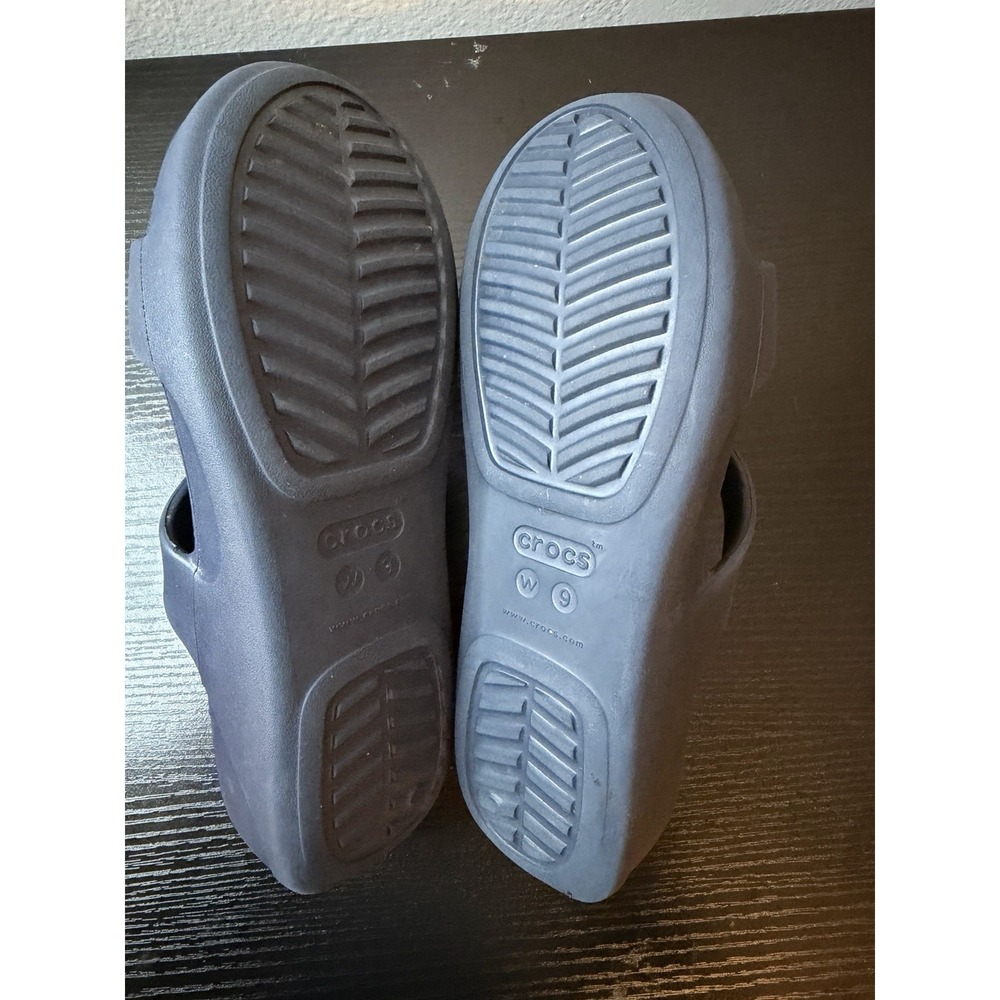 Crocs Women's Size 9 Monterey Diamante Slide Platform Wedge Sandals Open Blue - Picture 6 of 9